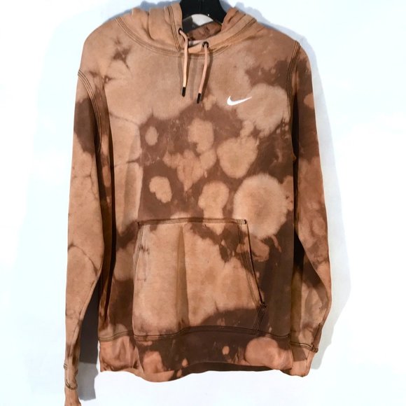 Nike Tops - Nike Sweatshirt Acid Wash Distressed Tie Dye Medium Vintage Hoodie Grunge Brown